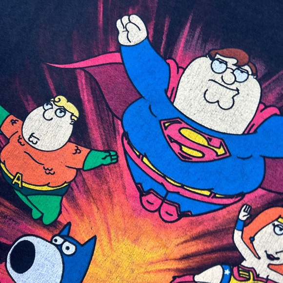 Family Guy T Shirt Mens large Black DC Comics Justice League Mashup - Picture 7 of 15